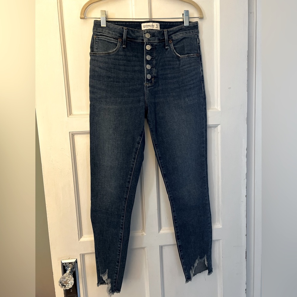 Abercrombie & Fitch Dark Blue High Rise Jeans